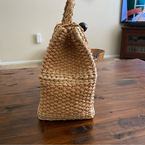 Women Wicker Handbag Bag  Beach Straw Woven Summer Rattan Basket Bag Boho - Picture 6 of 14